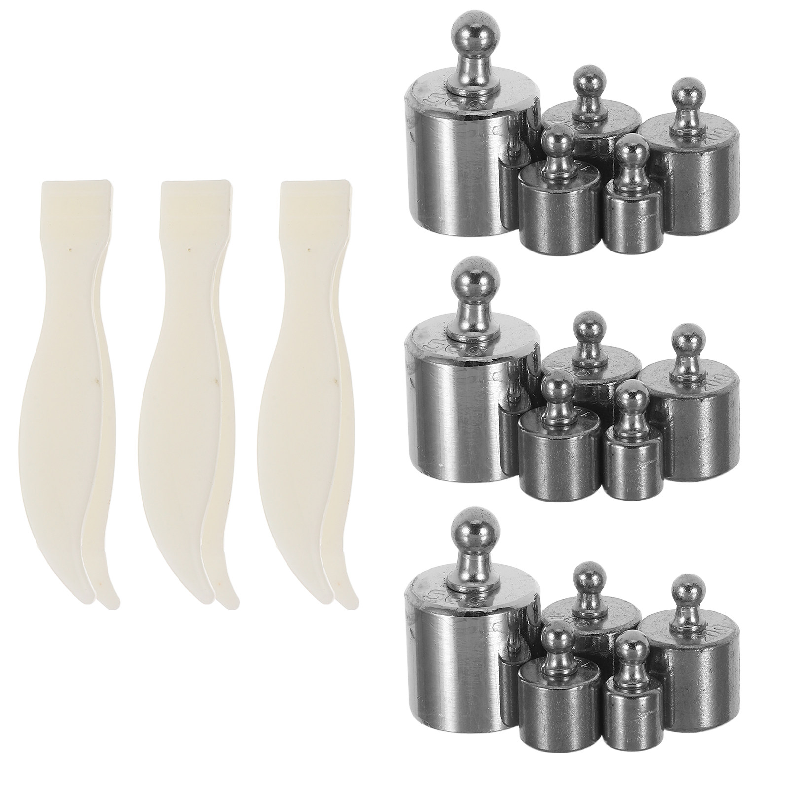 Lab Equipment - Set aus Edelstahlgewichten 1g-500g für die