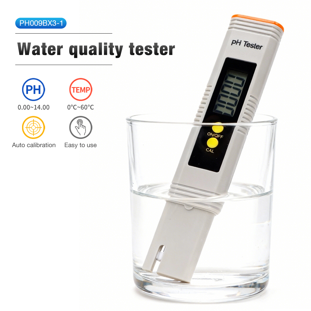 Ph Meter Digital Water Tester - Digitaler pH-Meter-Stift Wasserqualitätstester Genauigkeit 0,01 pH