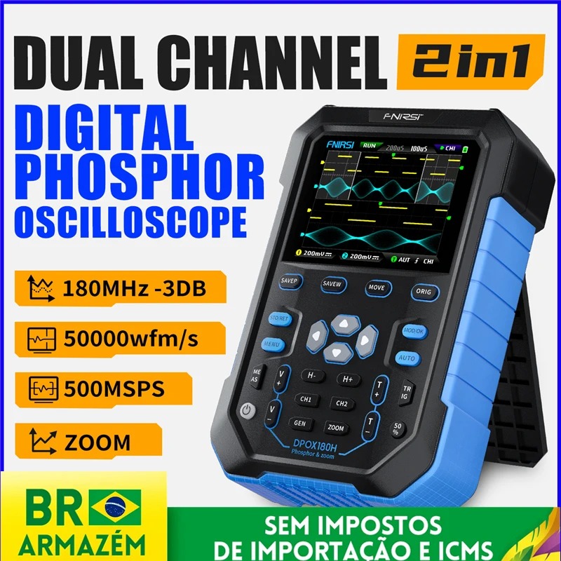Fnirsi Digital Oscilloscope Handheld - FNIRSI DPOX180H Handgehaltenes Digitales Oszilloskop Fluoreszenzanzeige