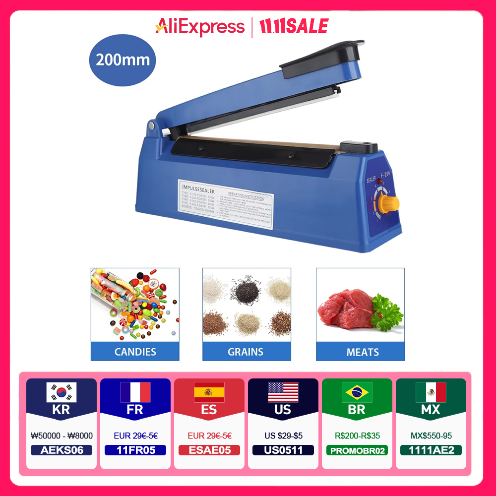 Plastic Bag Impulse Heat Sealer - Impulse Sealer Manuelle Heißsiegelmaschine für 20,3