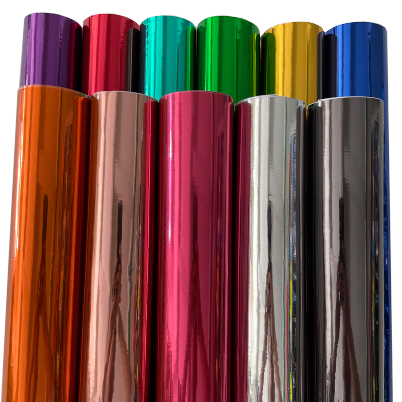 Air Bubble Wrap Roll Packaging - Dehnbarer glänzender Chrom spiegel Vinyl folie