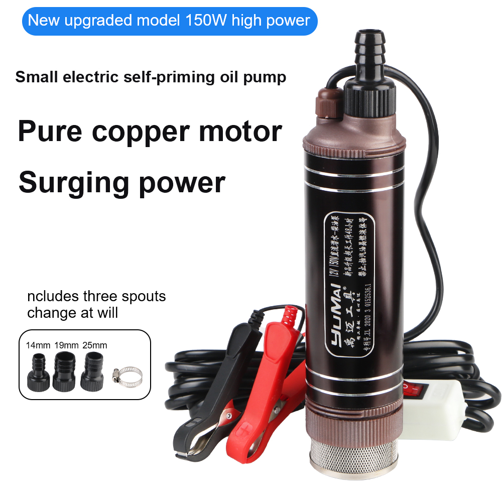 Mini Peristaltic Pump 12V - Hochleistungs-selbstansaugende Ölpumpe Mini 45 l/min Aluminiumlegierungsgehäuse