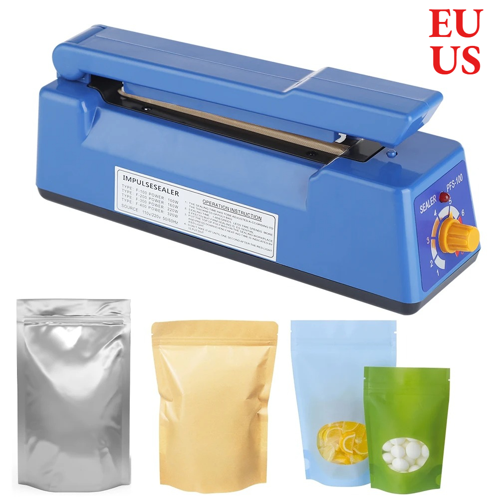 Plastic Bag Impulse Heat Sealer - Elektrische Heißsiegelmaschine Handpresse Vakuum-Lebensmittel-Plastiktüten Bobo-Ballons Impuls-Schnellheißsiegler