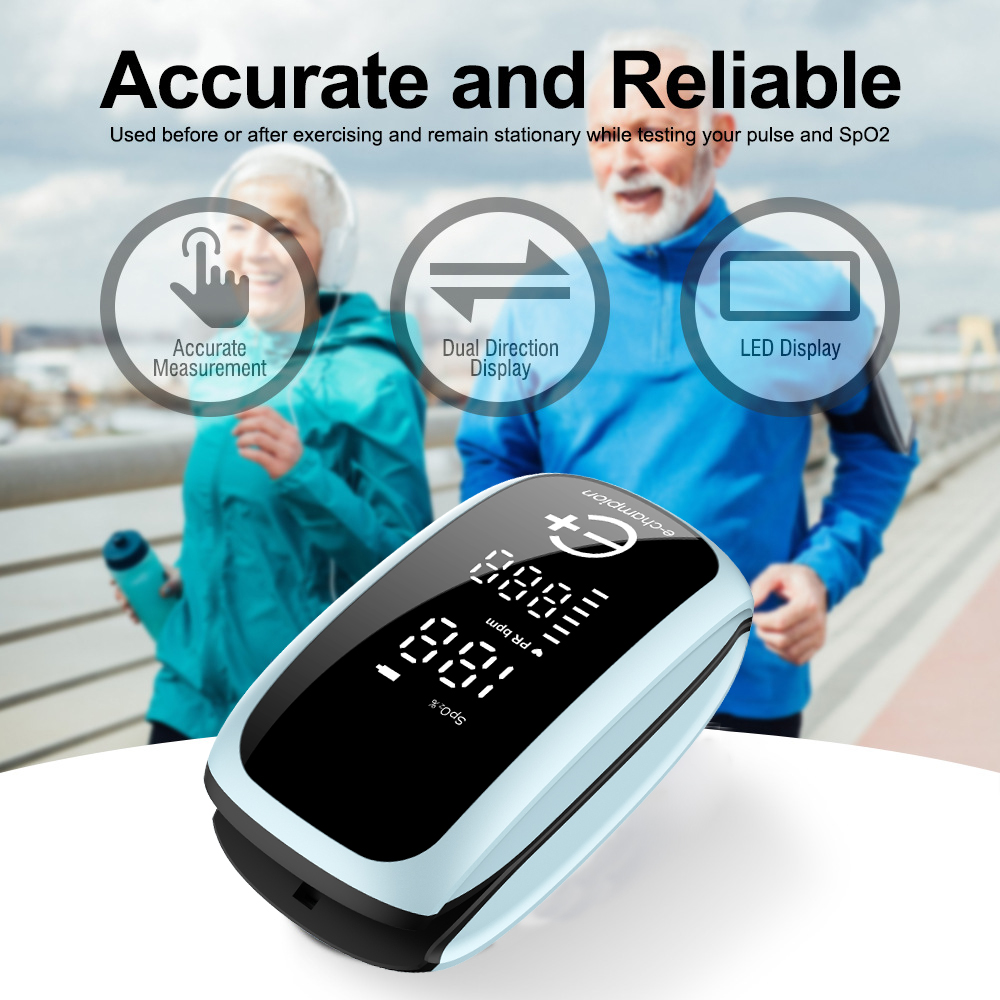 Pulse Oximeter Fingertip Rechargeable - AiQUE Wiederaufladbares medizinisches digitales Fingerspitzen-Pulsoximeter Blutsauerstoffsättigungsmessgerät
