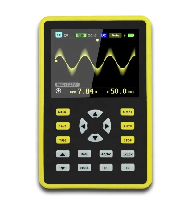 Fnirsi Digital Oscilloscope Handheld - 100MHz Bandbreite 500MS Abtastrate Digitales Tragbares