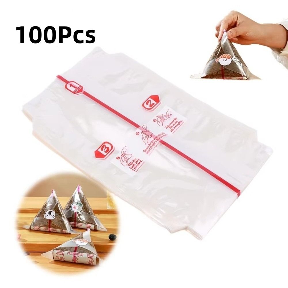 Packaging - 100 Stück PP Einweg-Dreieck-Reisball-Verpackungsbeutel Nori Nori