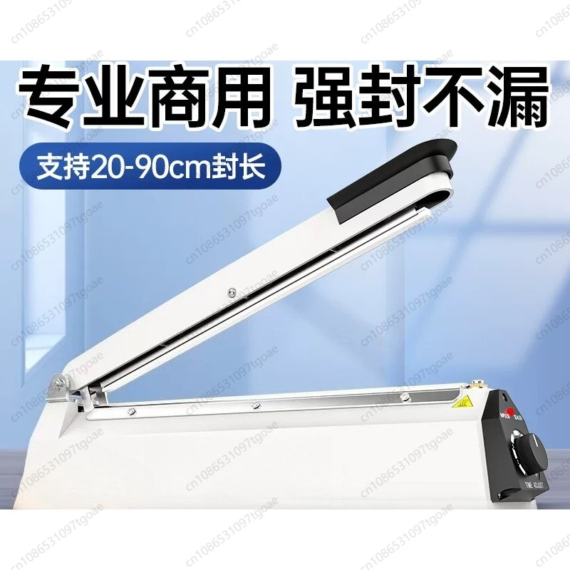 Plastic Bag Impulse Heat Sealer - Manueller Hand-Impuls-Heißsiegler mit 20-90cm Einstellbarer Siegelänge