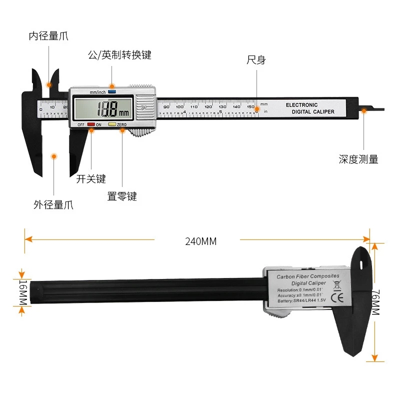 Digitale Elektronische Messsch – Digital Caliper 150Mm Stainless Steel Bewertung und Preis