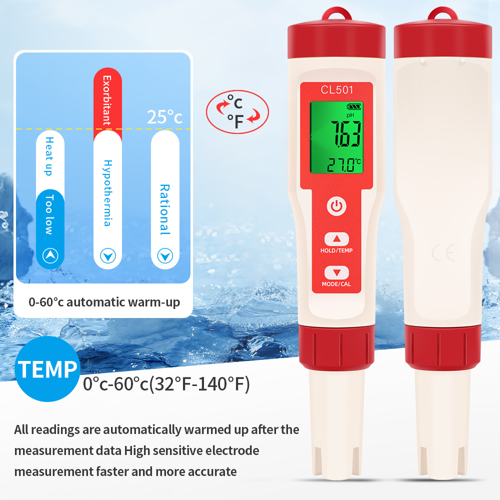 PH/CL2/H2/ORP/Temperaturmessge – Ph Meter Digital Water Tester Bewertung und Preis