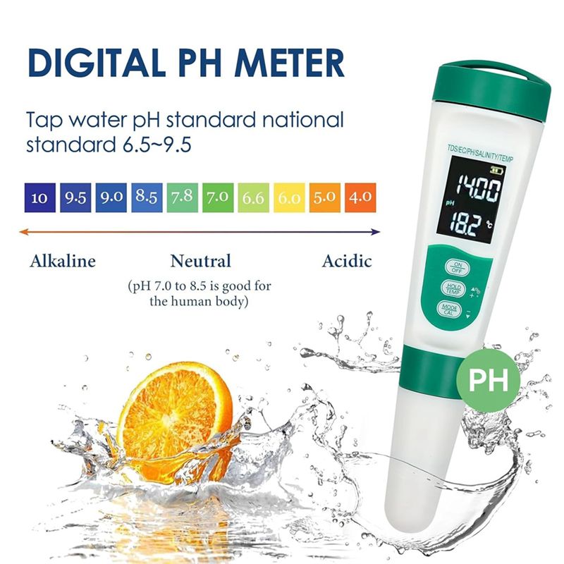 AT02-5 In1 Digitales PH-Messge – Ph Meter Digital Water Tester Bewertung und Preis