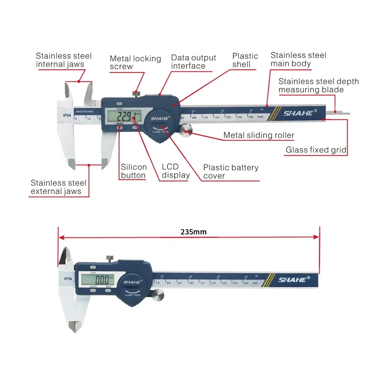 SHAHE Digitaler Messschieber,  – Digital Caliper 150Mm Stainless Steel Bewertung und Preis