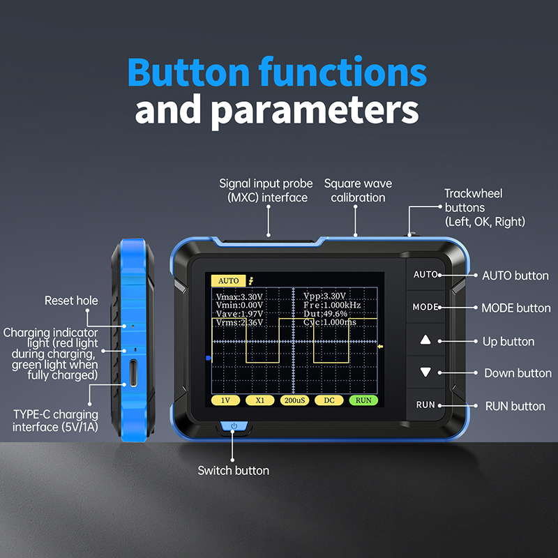 FNIRSI DSO152 Mini-Handheld-Di – Fnirsi Digital Oscilloscope Handheld Bewertung und Preis