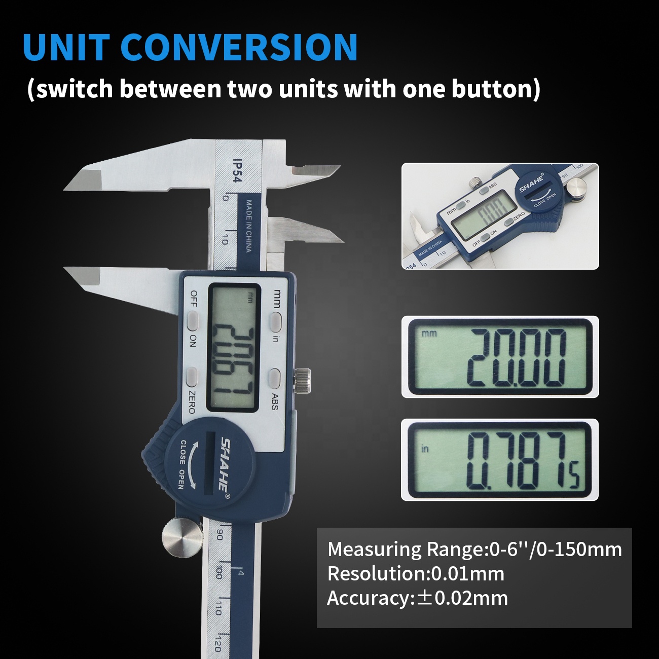 IP54 0–150 mm digitaler Messsc – Digital Caliper 150Mm Stainless Steel Bewertung und Preis
