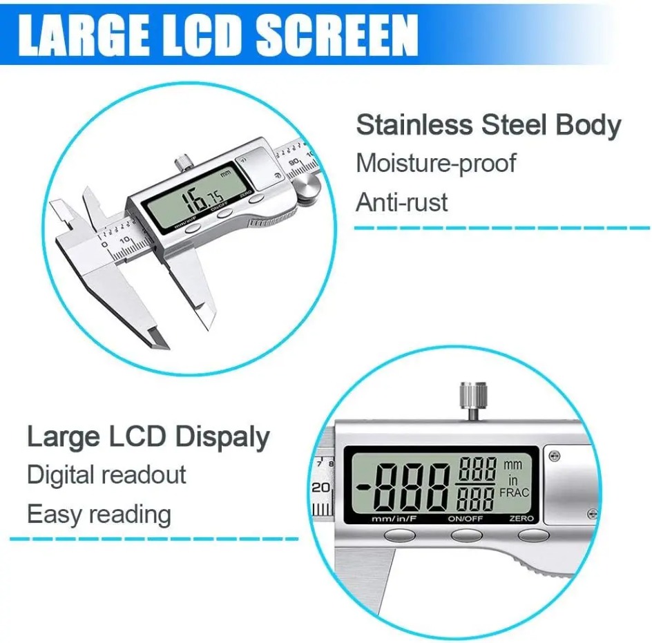 Elektronischer Digitaler Messs – Digital Caliper 150Mm Stainless Steel Bewertung und Preis