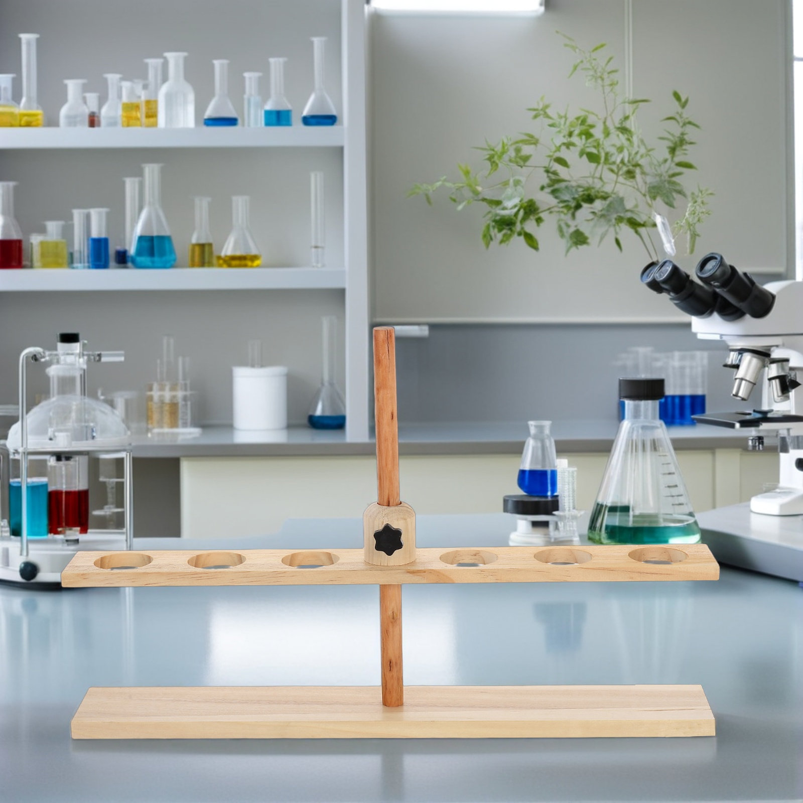6-Loch-Holztrichterständer mit – Lab Equipment Bewertung und Preis
