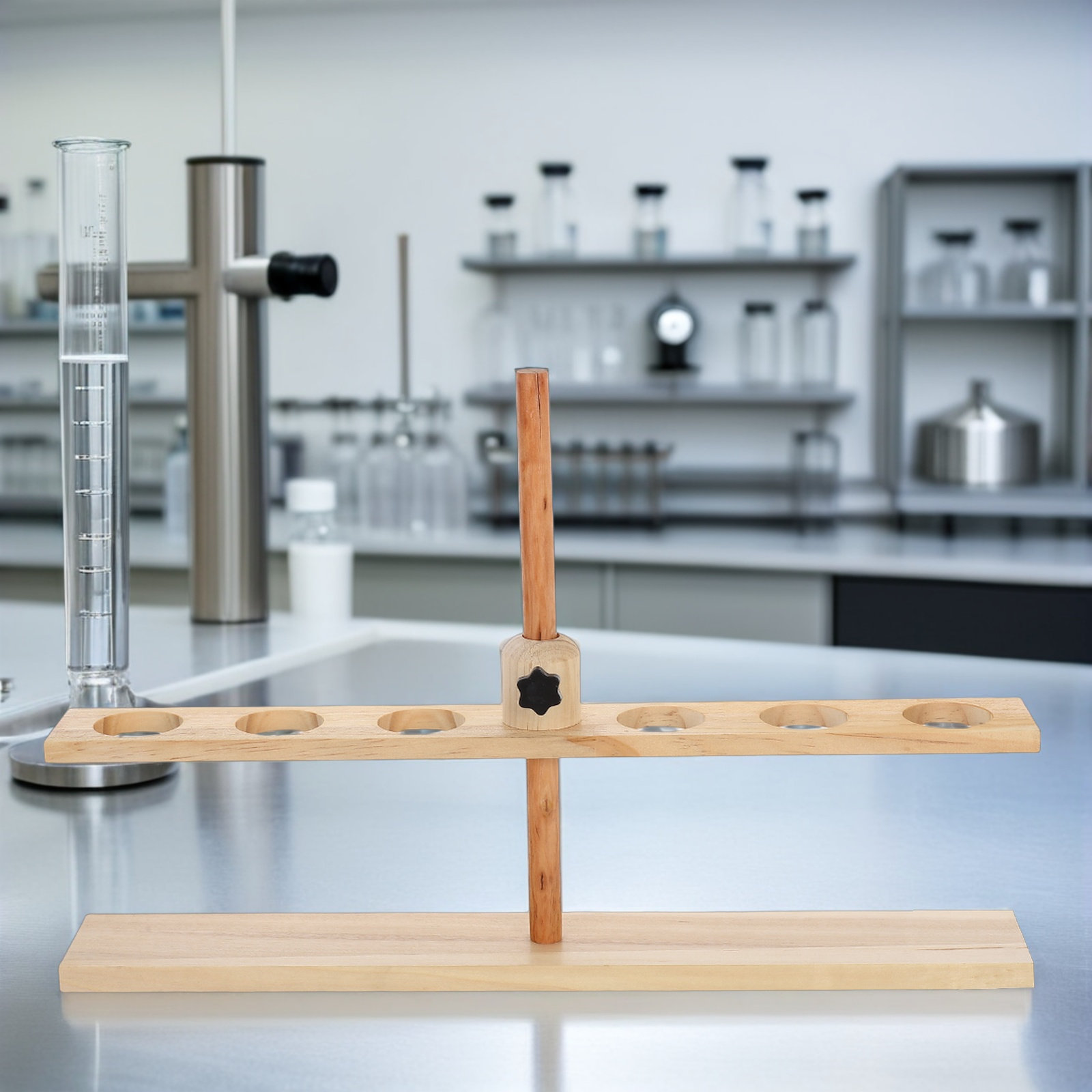 6-Loch-Holztrichterständer mit – Lab Equipment Bewertung und Preis